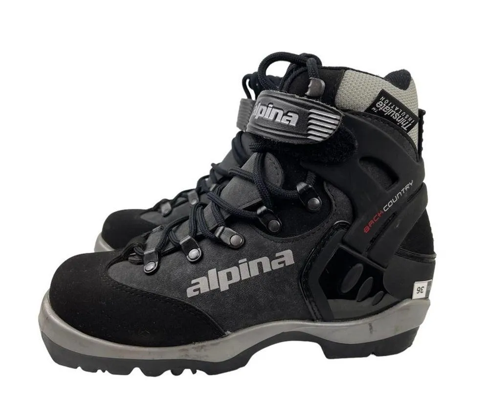 New Alpina BC 1550 Backcountry Telemark Black Gray Ski Boots Size 36 - Image 8