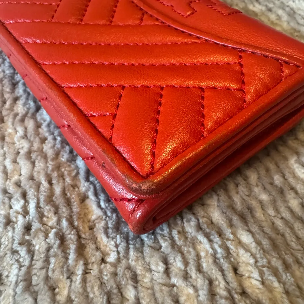 Tory Burch Scarlet Quilted Card Case - Image 3
