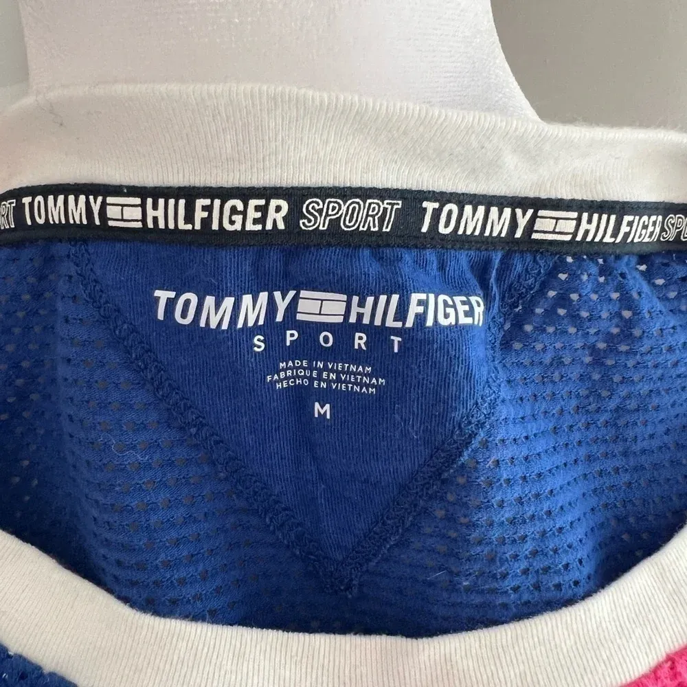TOMMY‎ Hilfiger sport colourblocked cropped mesh sweater - Image 6