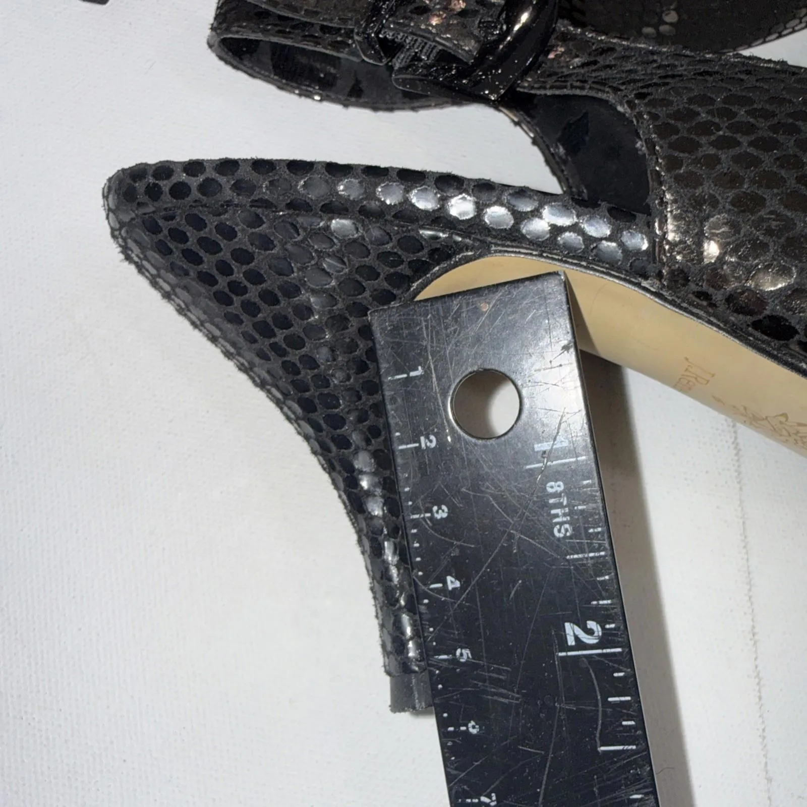 J. RENEE Casual Dress Black Point Heels Slingback Classy Timeless Shoes Size 8.5 - Image 7