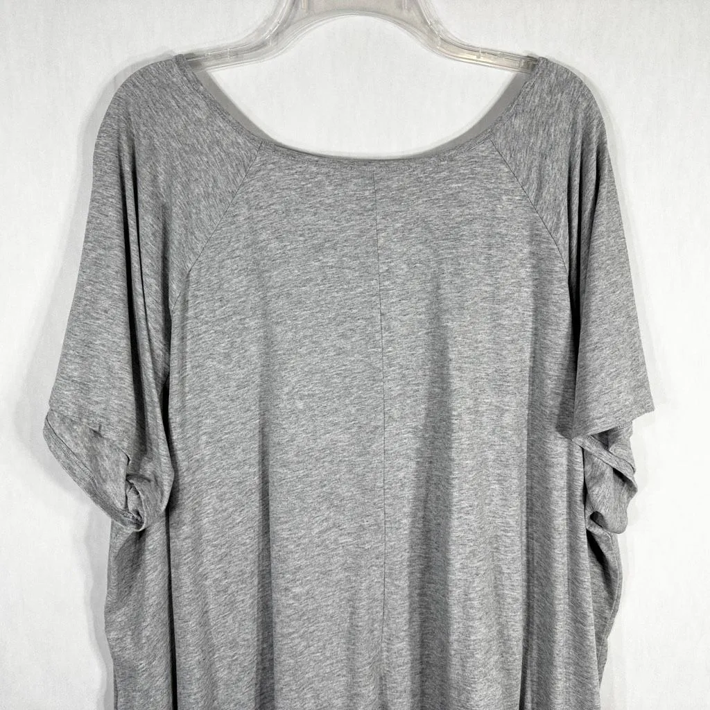 Woman Within Plus Size 3X 30W 32W Top Gray‎ Hello Summer Scoop Neck 1076 - Image 7