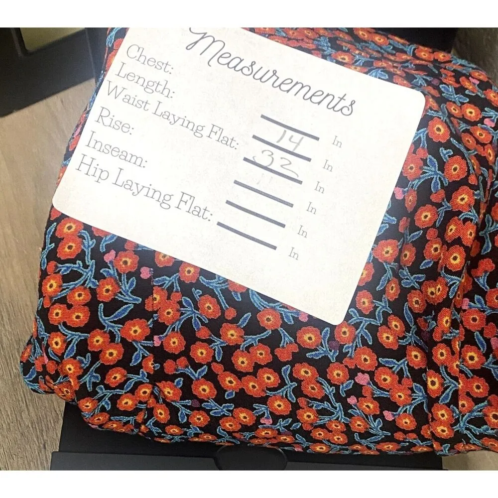 ZARA High Waisted Floral Flowy 2 Slits Preppy Midi Skirt Side Zip Up S Red #3379 - Image 8