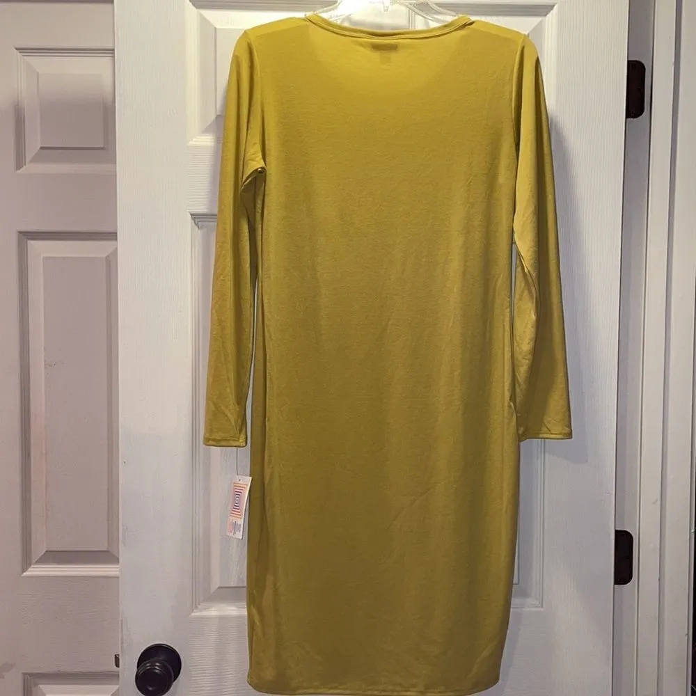 ✨LuLaRoe Solid Mustard Debbie dress, NWT. - Image 8