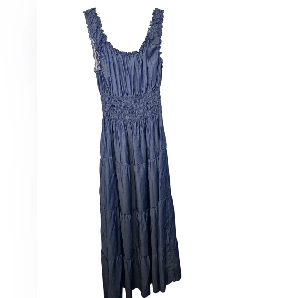 Ostoo Blue Ruffled Maxi Dress NWOT Size XL - Image 2