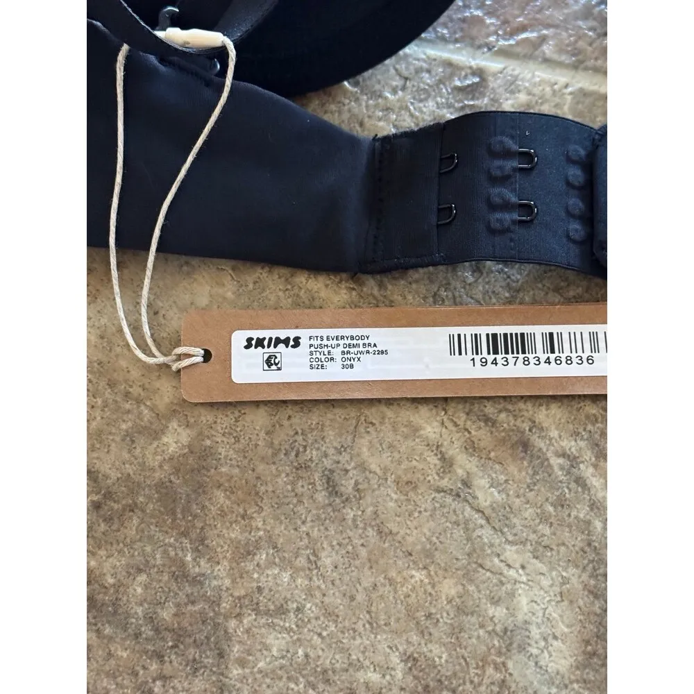 Skims Fits Everybody Push-up Demi Bra Onyx 30B - Image 6