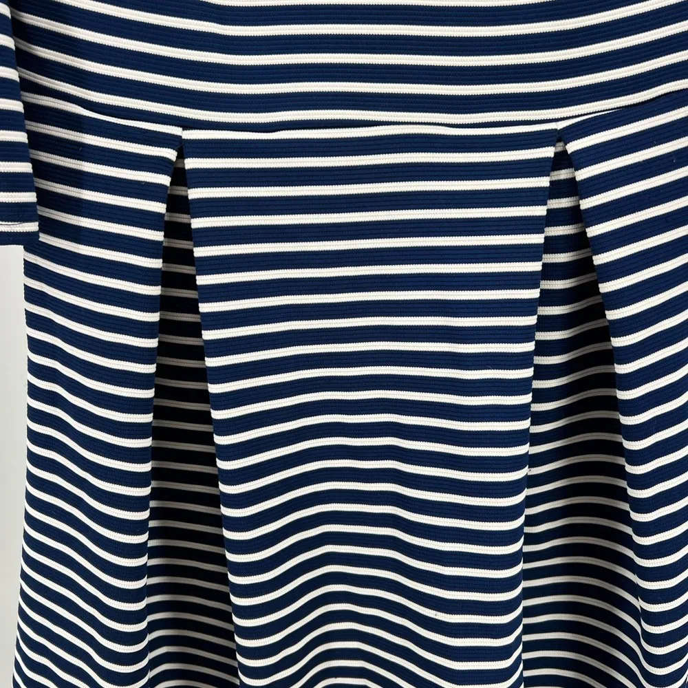 Altar’d State M navy white striped flare sleeve fit and flare flirty girly party - Image 3