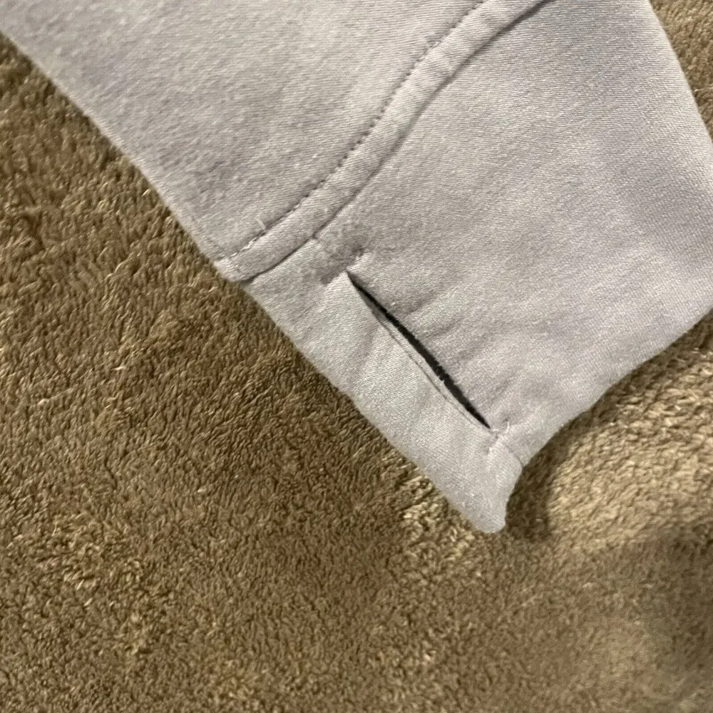 Cuddl Duds Comfortwear Sweater Womens M  V-Neck Hoodie Small Cloud Gray A368071 - Image 5