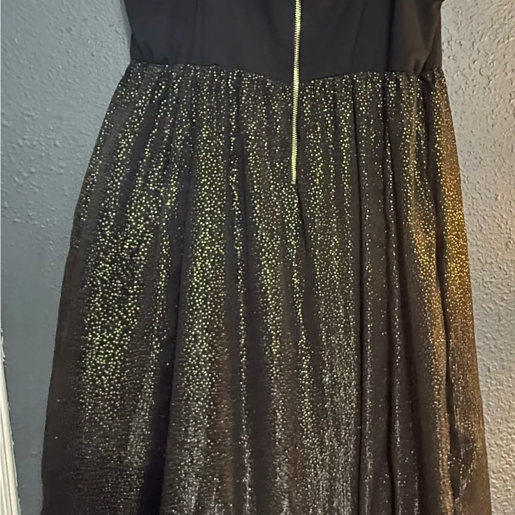 Torrid Elegant Black and Gold Women's High, Low Dress - Image 4