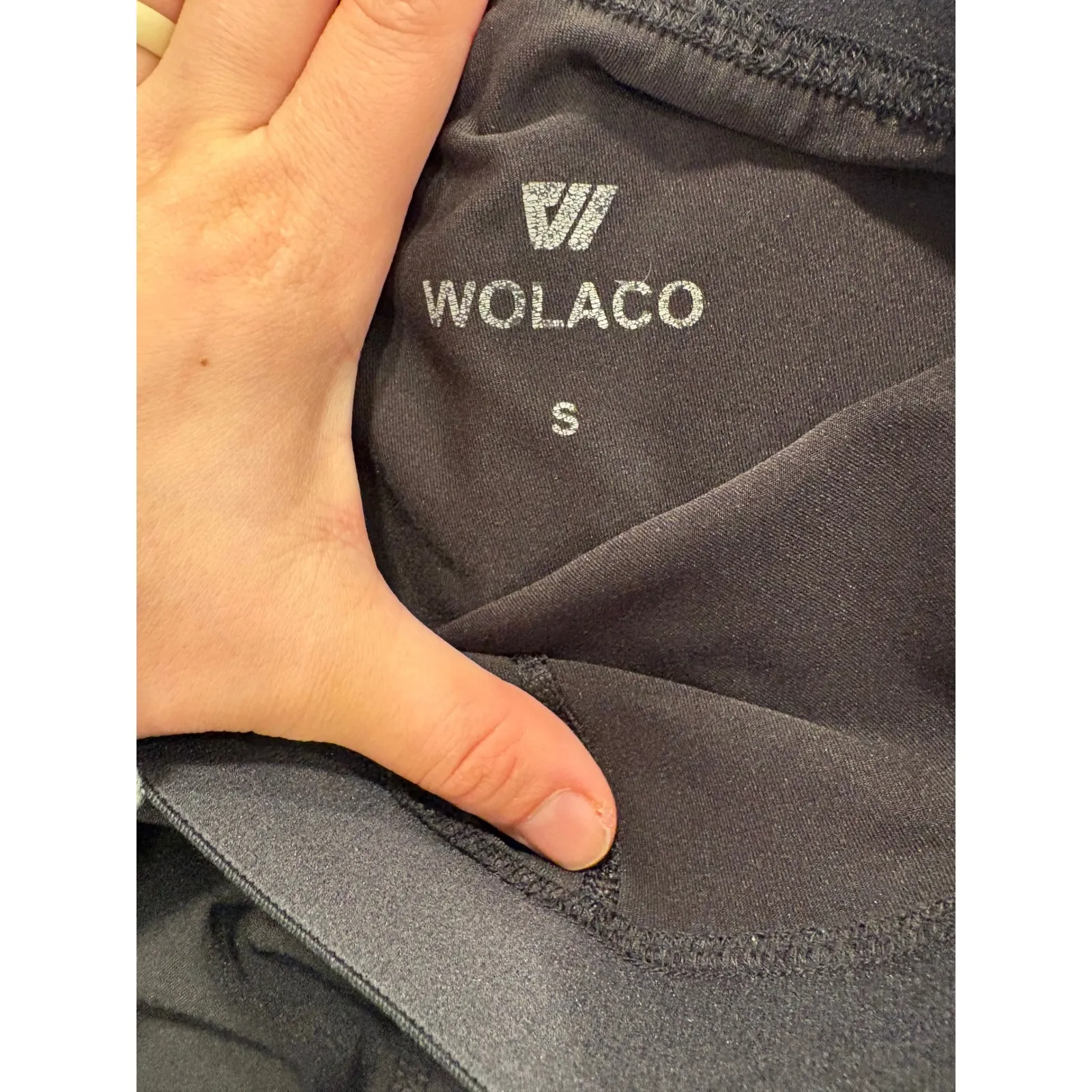WOLACO Black Athletic Shorts Women's Size S Double Layer Running Gym Workout - Image 4