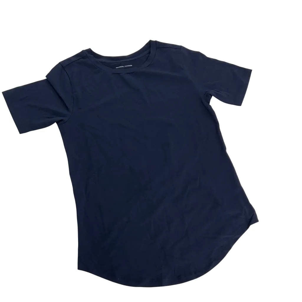 Universal Standard Blue Short Sleeve Crew Neck Tee 4XS 0 Cotton Casual Shirt top - Image 3