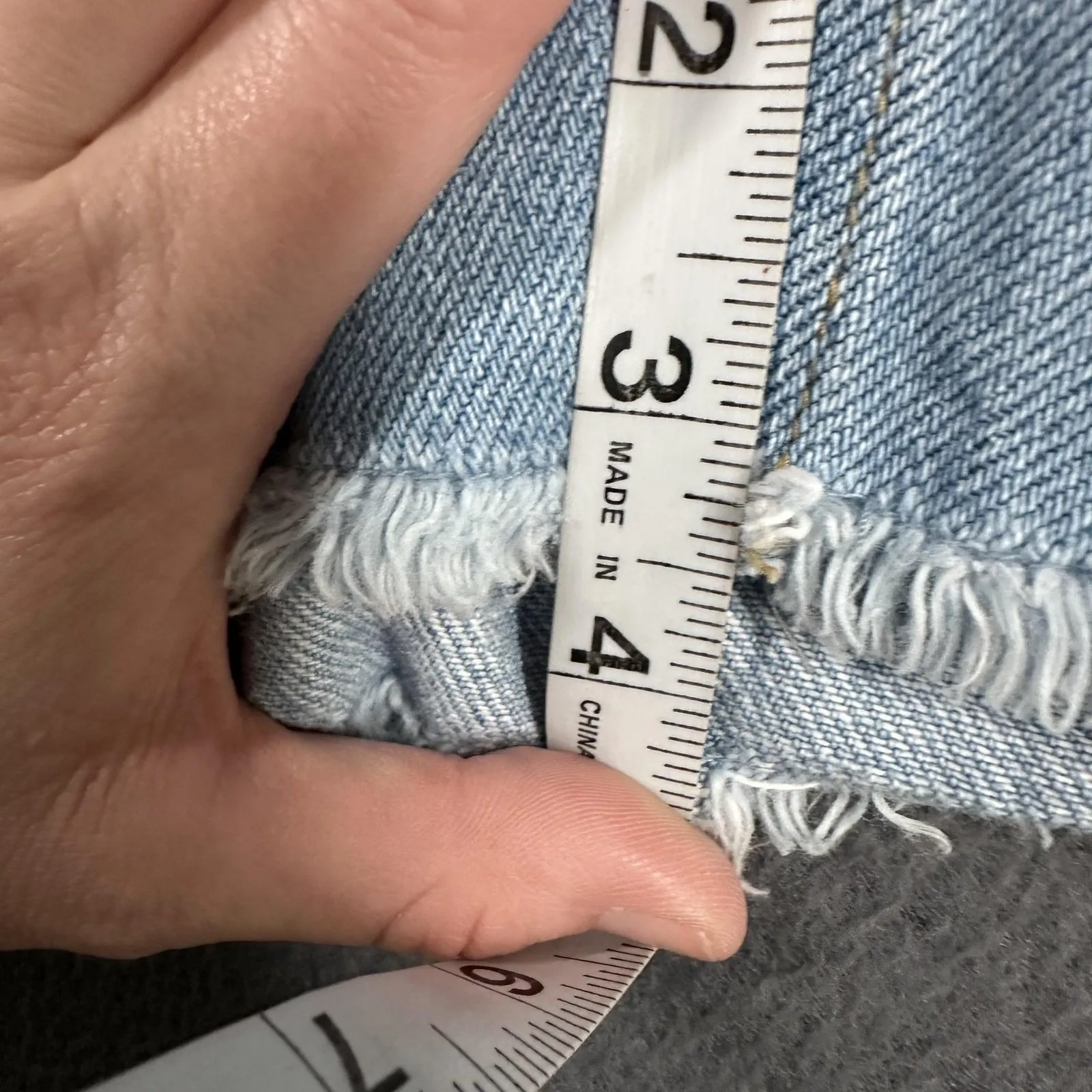 KanCan Shorts Juniors 11/29 Blue Distressed Button Fly Denim Cutoff Frayed Hem - Image 9