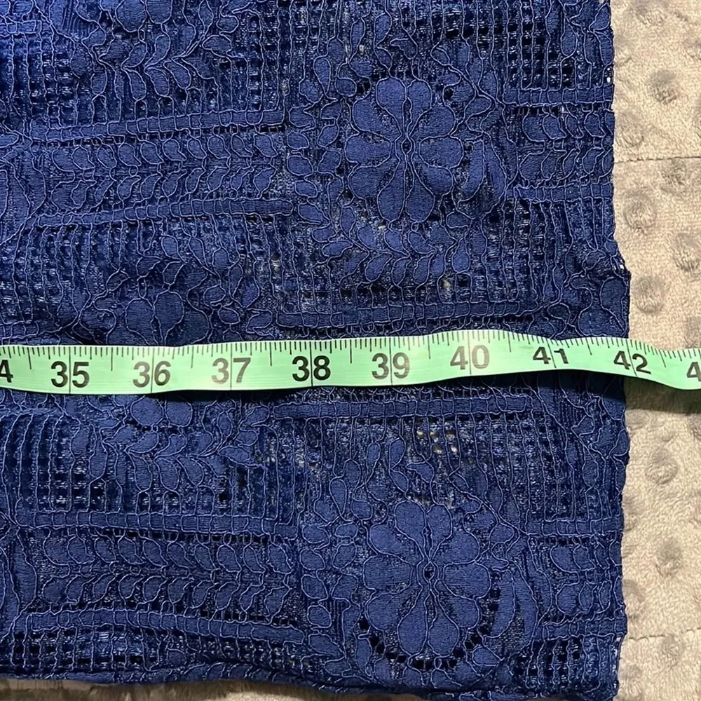 Miami womens large dress lace lined sleeveless cocktail formal wedding party NWT Blue - Image 5