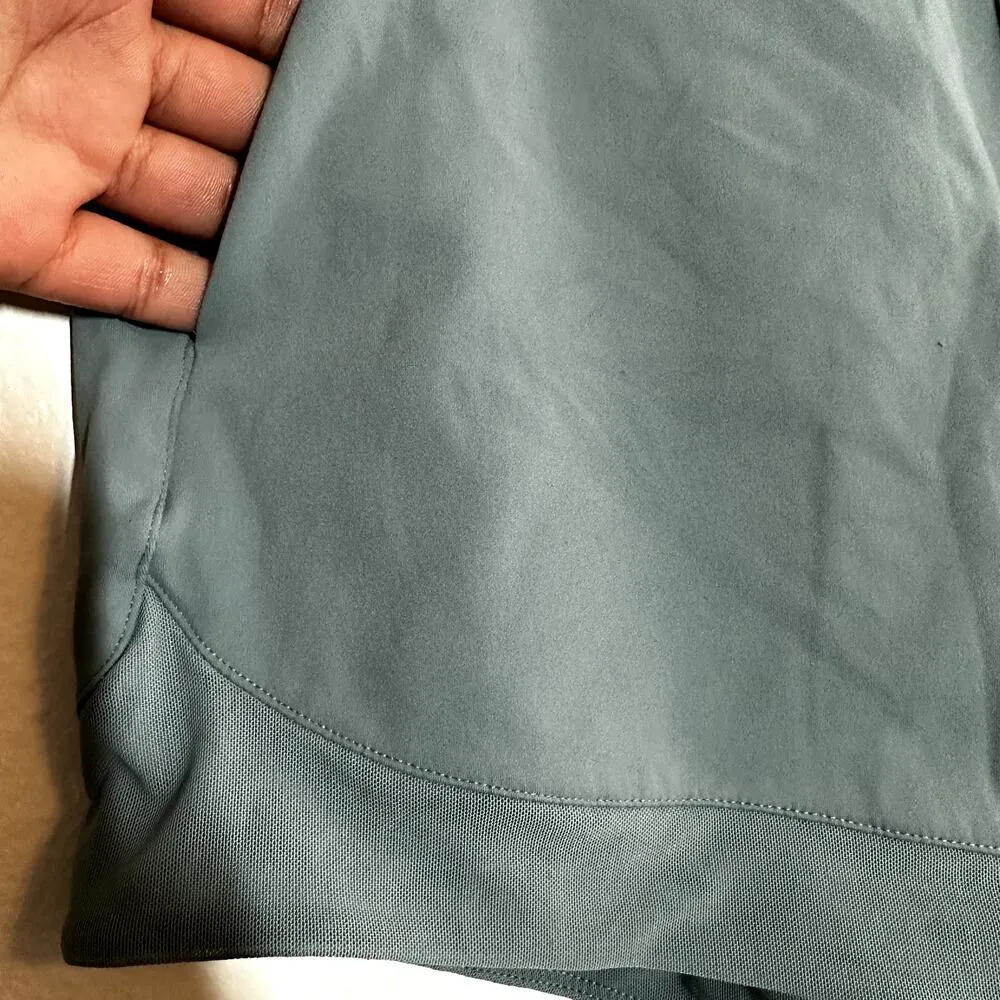 The White Tent Loose Fit Gym Shorts Elastic Drawstring Running Workout Green 4 - Image 3