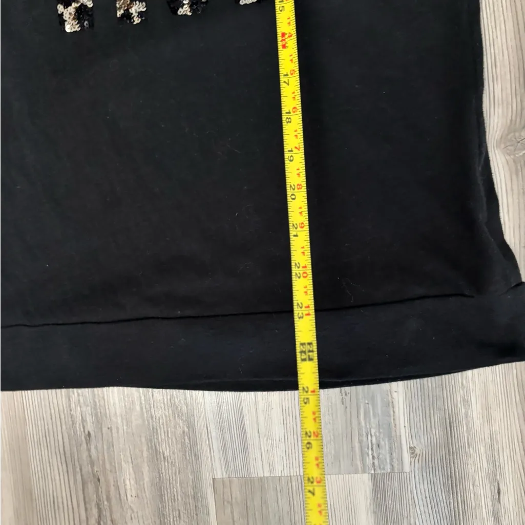Victoria’s Secret PINK Sequin Logo Black Pullover Sweatshirt Size Small - Image 6