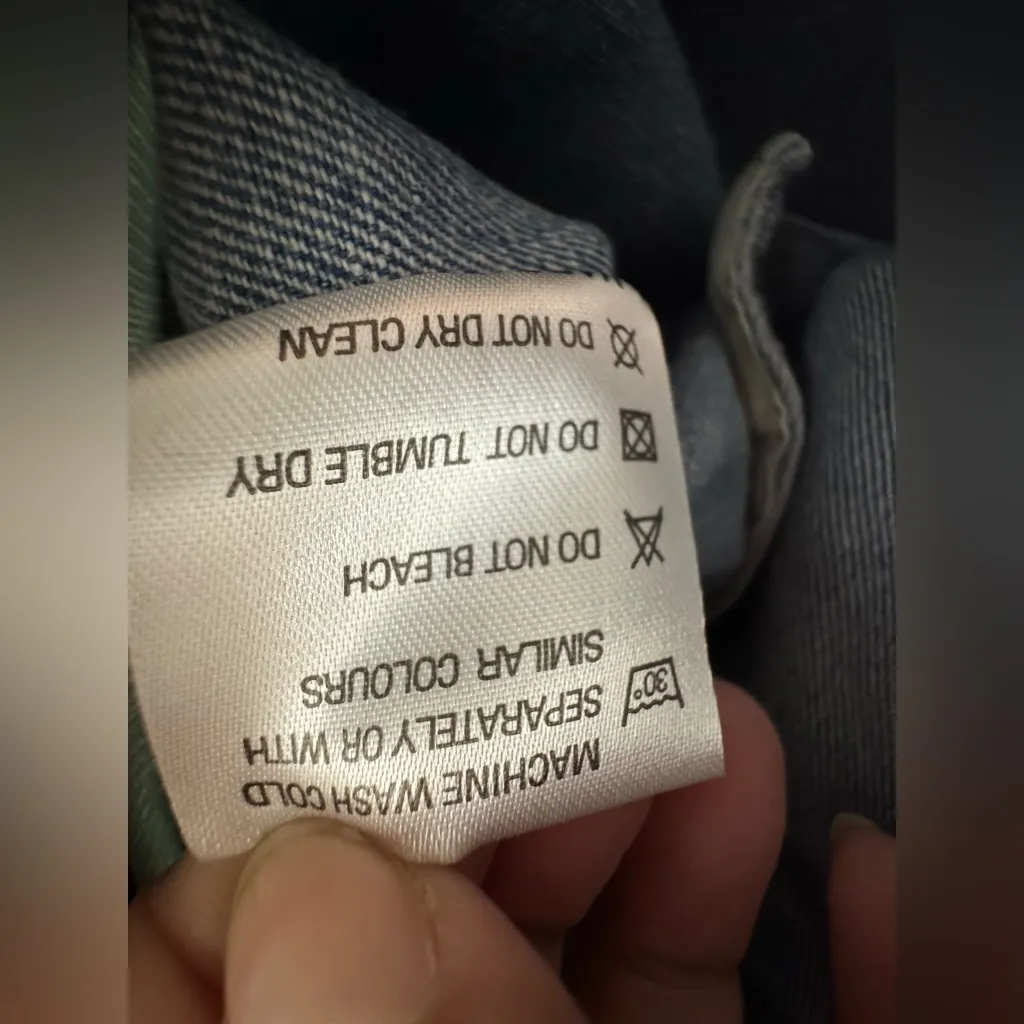 Polo Mano Denim Jean Jacket Multi Patch Blue Unisex Size L/M Size L - Image 10