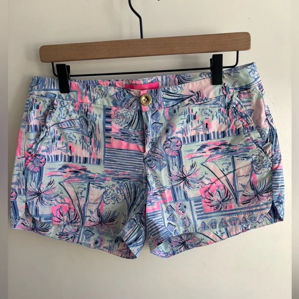 Lily Pulitzer Adie Ruffle Pocket Stretch Shorts 4 tropical beach‎ summer - Image 2