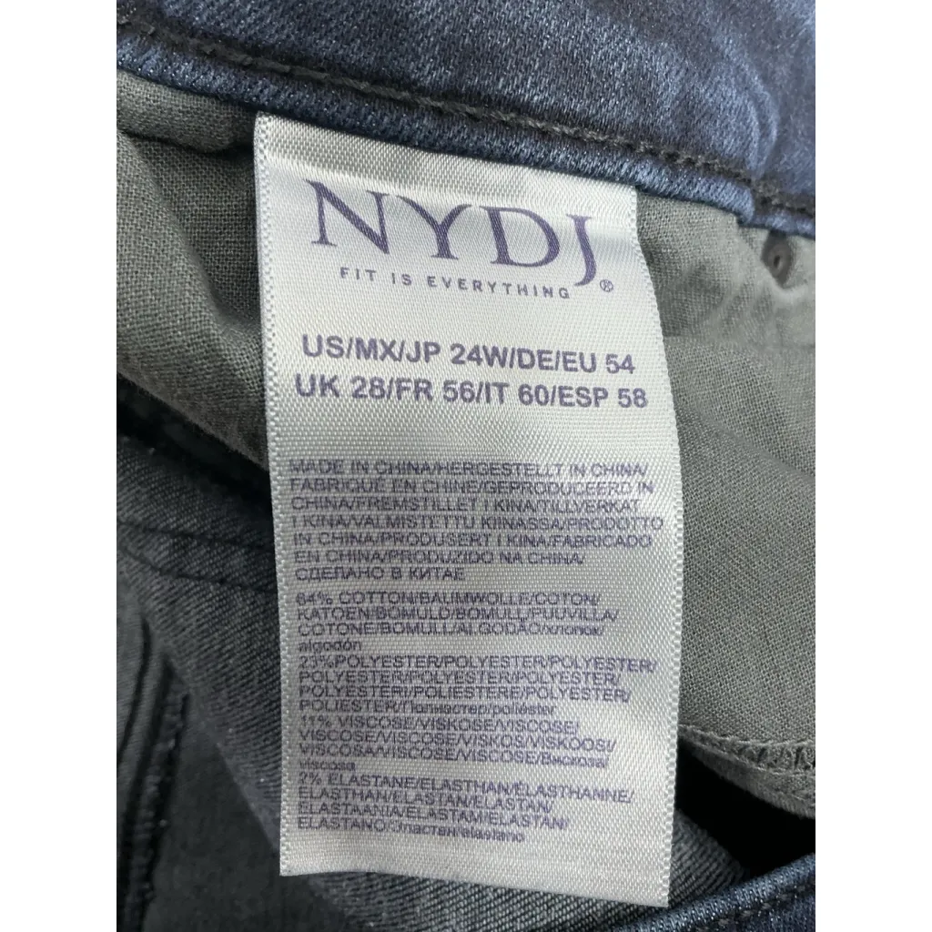 Womans NYDJ Marilyn Lift X Tuck Blue Jeans 24 W - Image 4