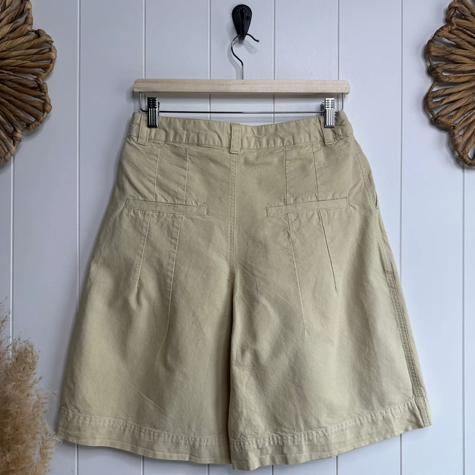 Free People shorts 4 trouser shorts wide-leg bermudas cotton linen - Image 3