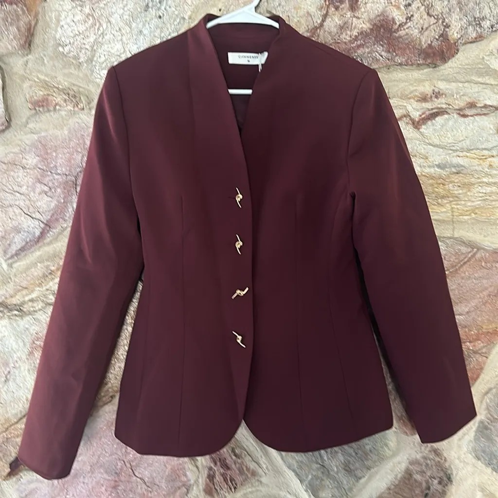 Commense Metal Decor Piping Blazer size M Purple Size M - Image 3