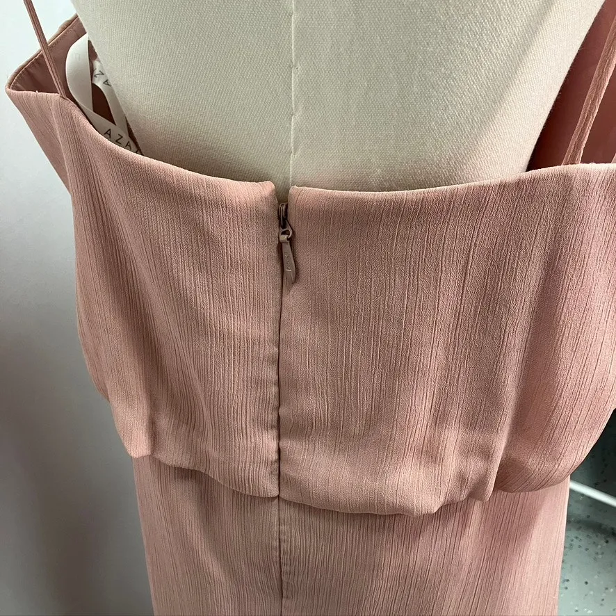 Azazie Rebecca Bridesmaid Dress Dusty Rose Pink Custom Size Womens Wedding Prom‎ - Image 5