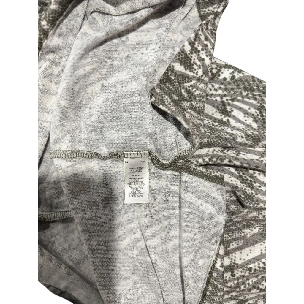 Cable & Gauge Short Sleeve T-shirt Dress Gray White Womens Size M Stretch Comfy - Image 7