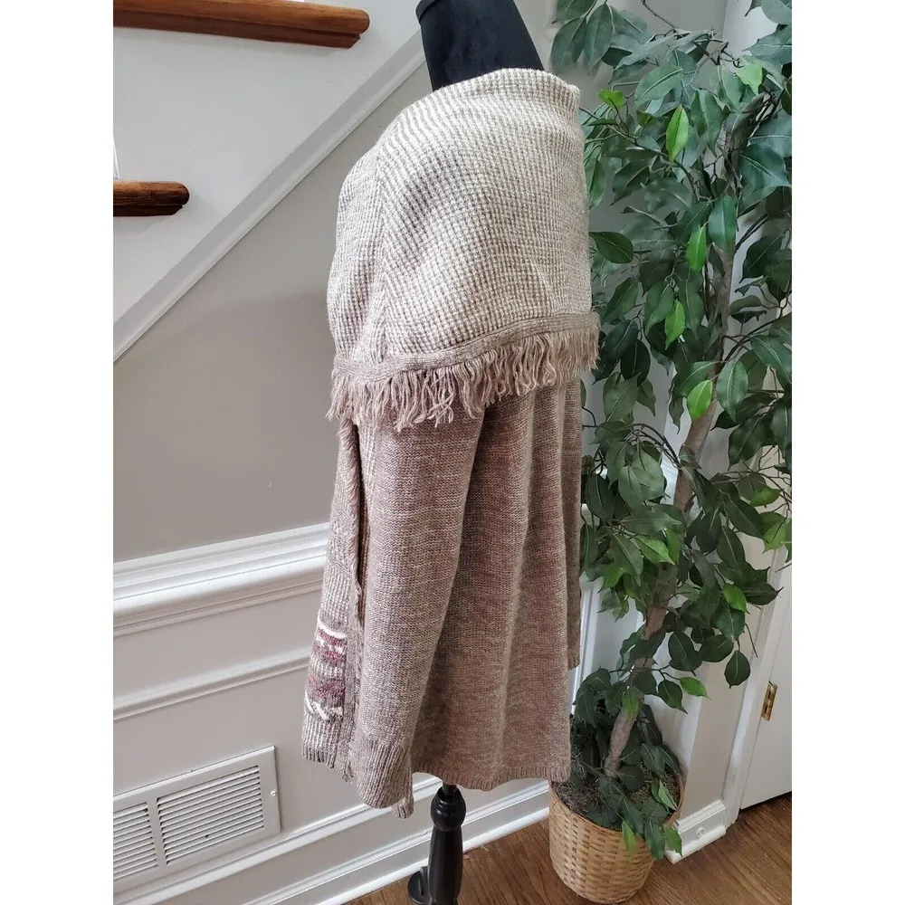 Knox Rose Women's Beige Acrylic Long Sleeve Pullover Knit Sweater Size X-Large - Image 5