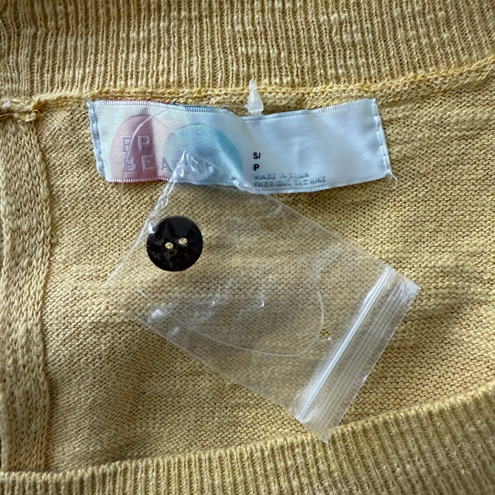 Free People romper knit cotton linen elastic waist boho summer stretchy Small - Image 5