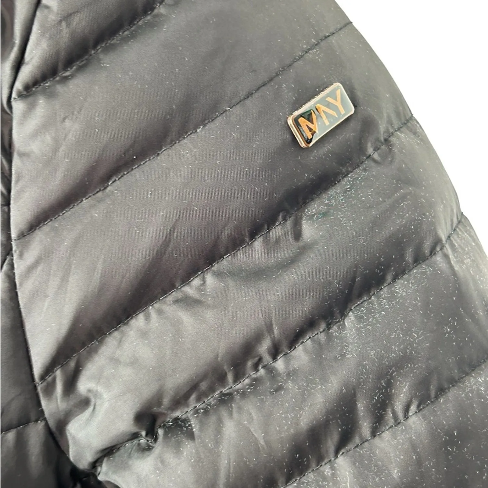 Marc New York Andrew Marc Kirby Chevron Puffer Coat Black Size Small - Image 8