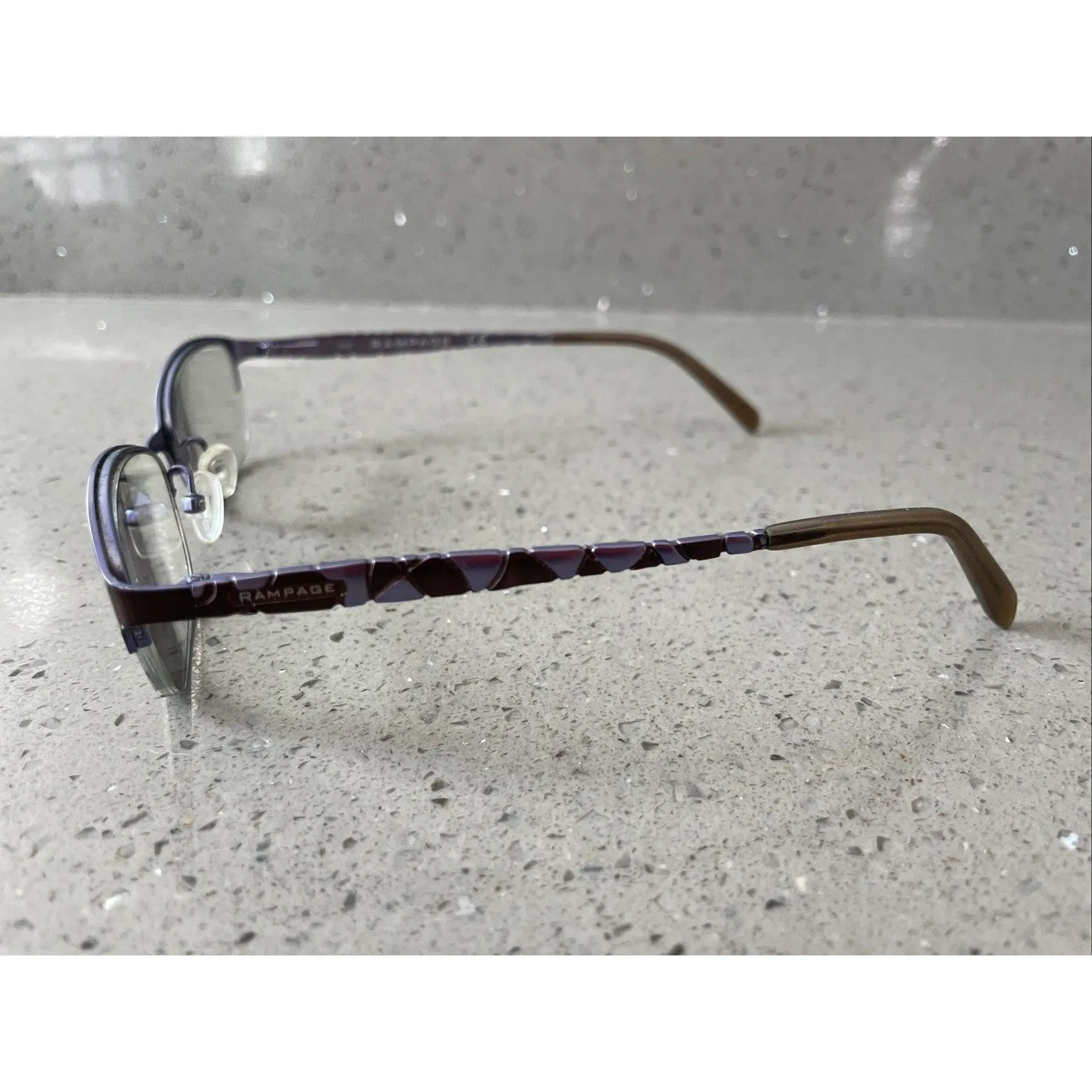 Rampage R174 BRN 51-17-135 Bronze Metal Half Rim Eyeglasses Frames ONLY - Image 3