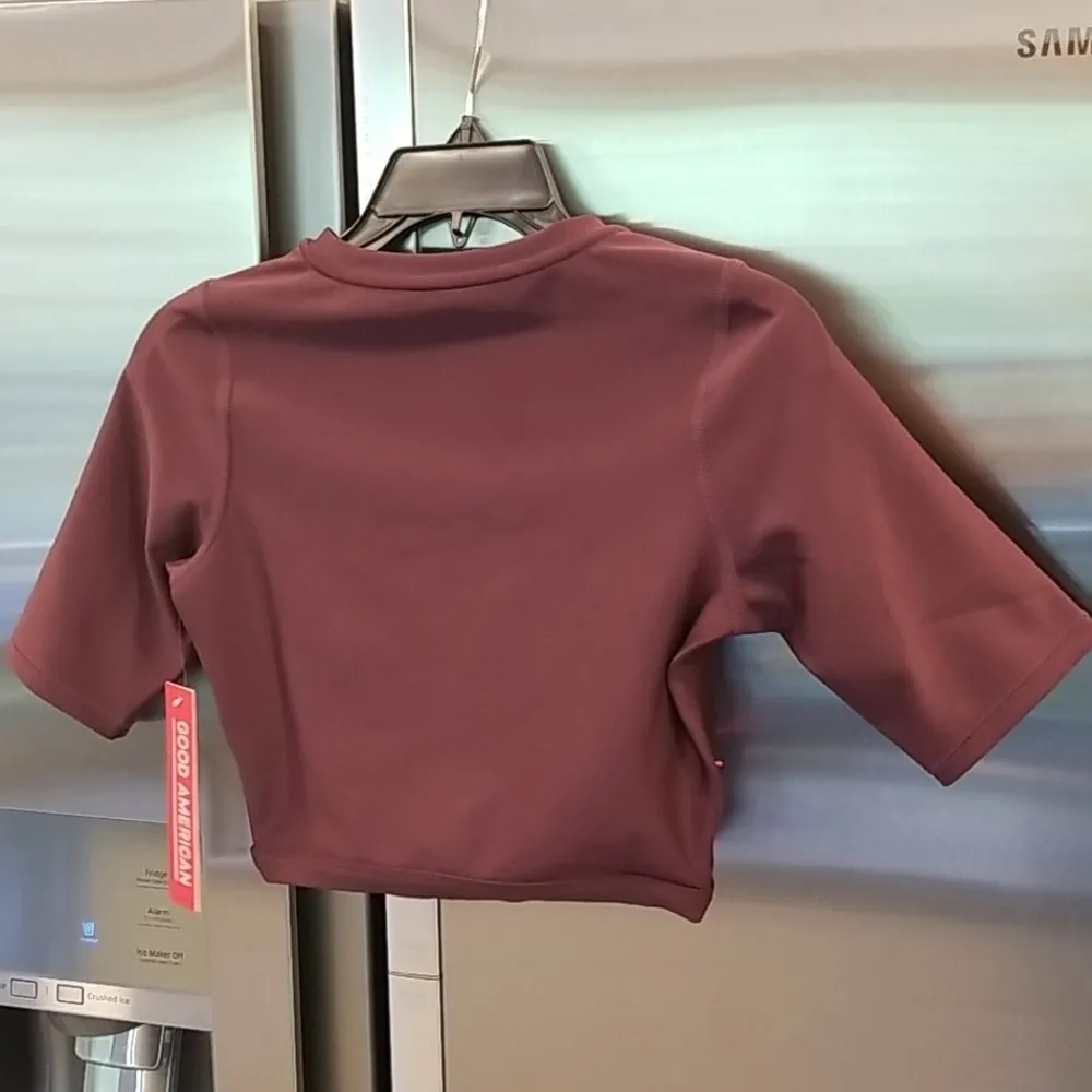 💕GOOD AMERICAN💕 Electric Feel Athletic Cropped Top 2 Medium M NWT - Image 5