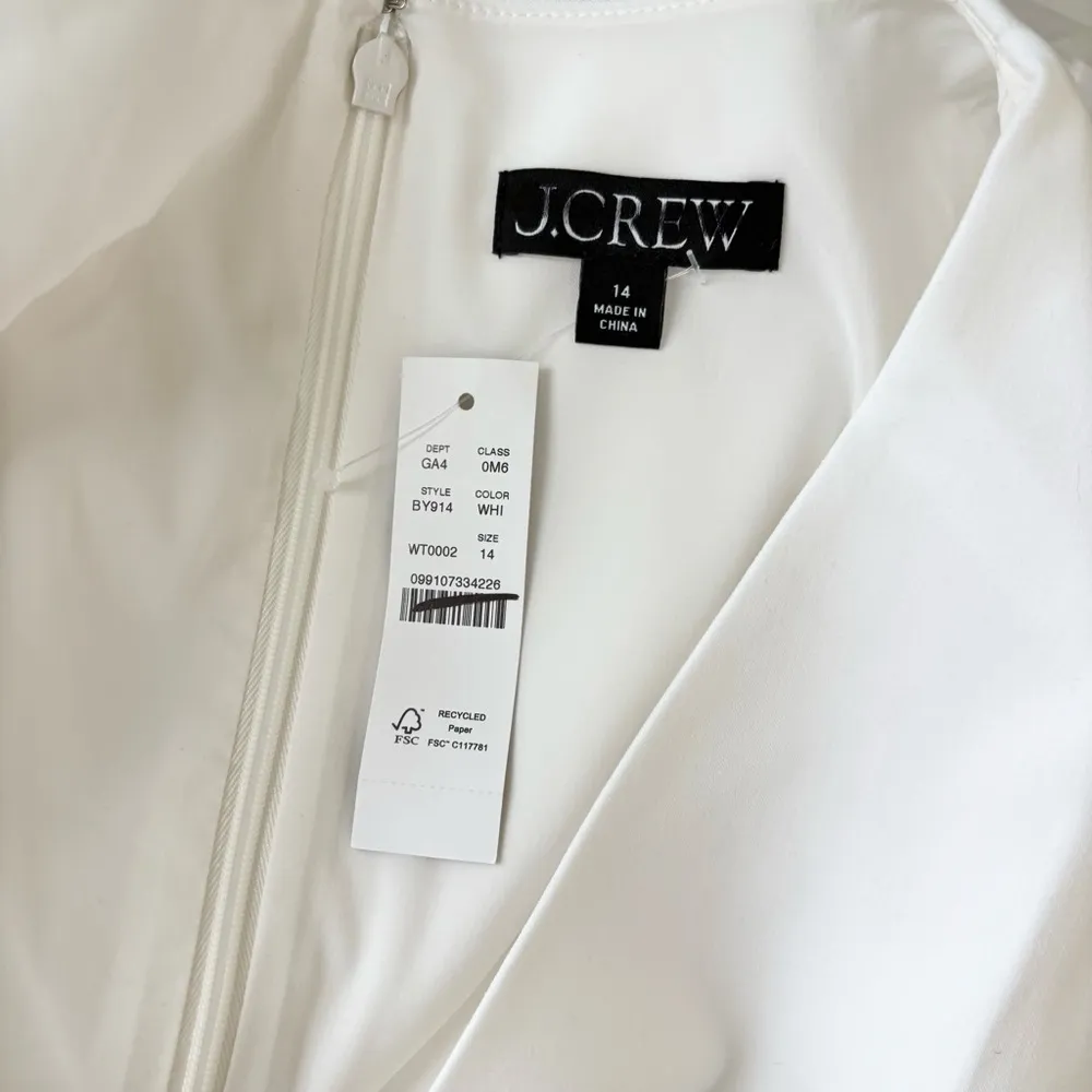 NWT J. Crew Interview Dress Four-season Stretch White - Image 4