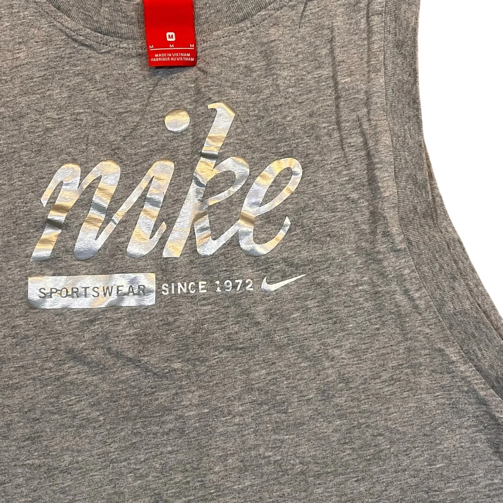 Nike  Medium Grey Tank Top Iridescent Logo‎ - Image 2