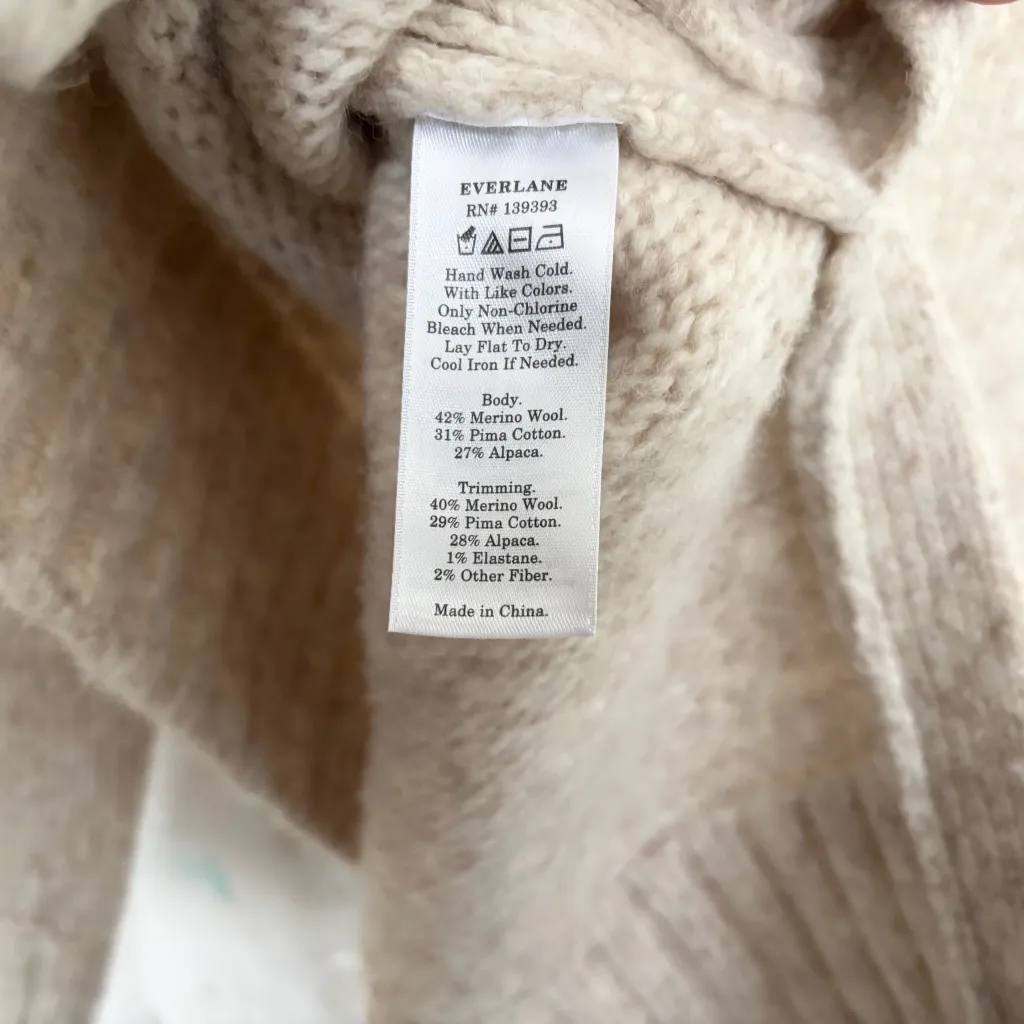 Everlane the Cloud Turtleneck Sweater in Heather Ivory - Image 6