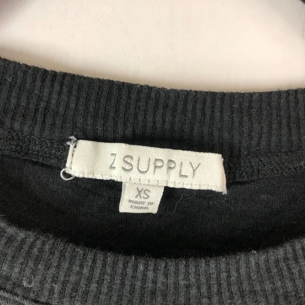 Z Supply Womens T Shirt Top Crew Neck Short Sleeve Black XS - Image 3