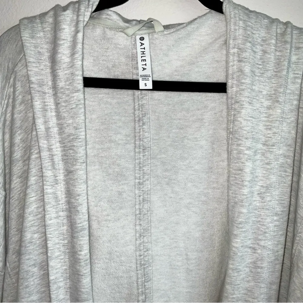 Athleta A-Line Hooded Vista Wrap Grey Jacket - Image 4