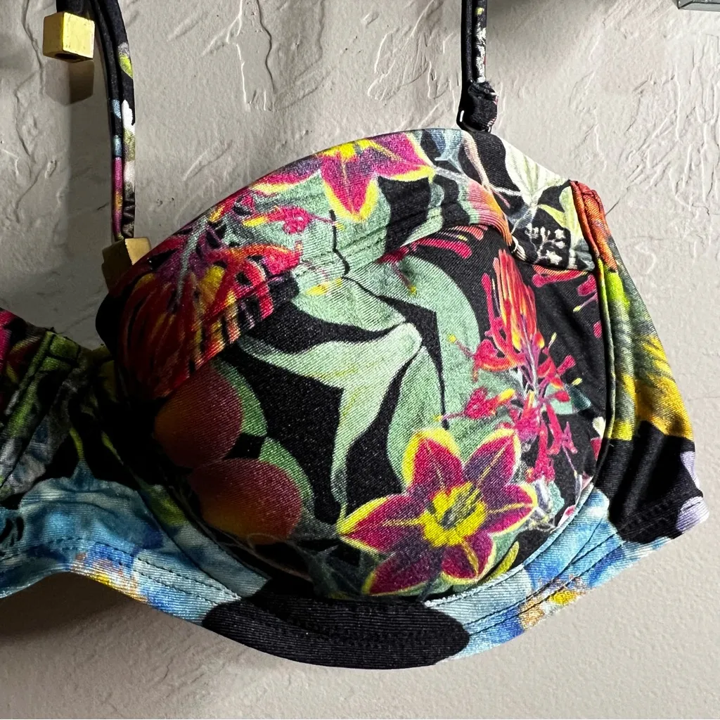 Flourishing Floral Tropical Balconette Bikini Top - Image 5