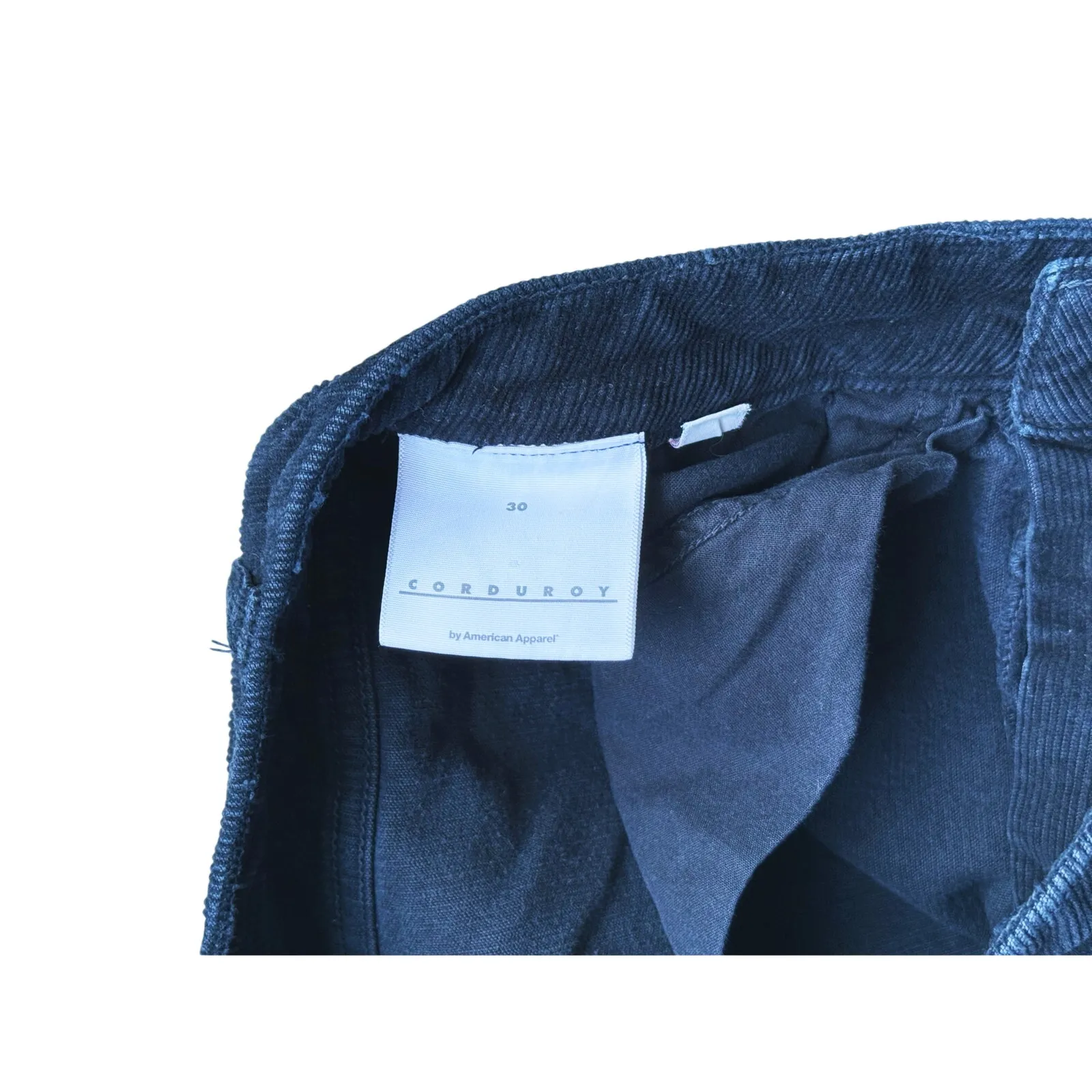 American Apparel Womens Corduroy Skinny Pants 30 Black Y2K Indie Minimal - Image 4