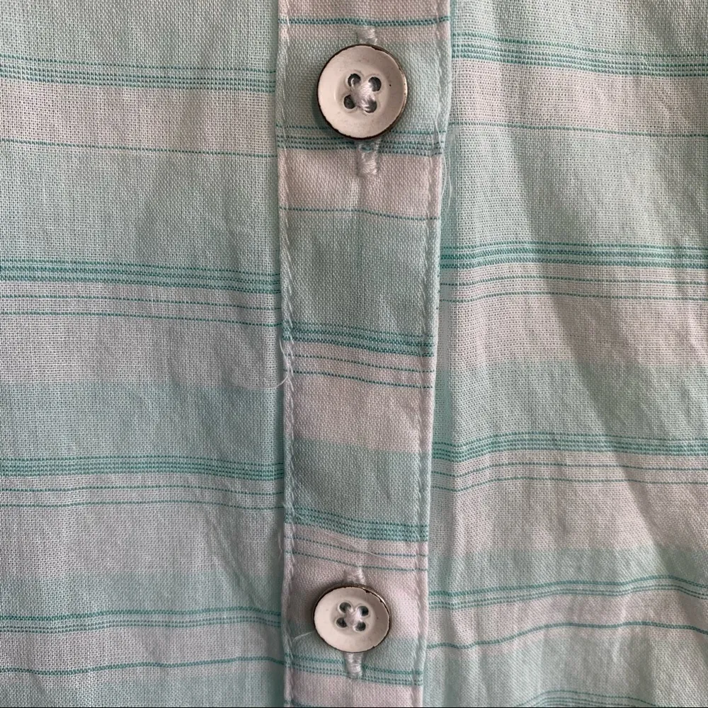 Columbia Sportswear Teal Plaid Long Sleeve Button Down Shirt Size Medium - Image 2