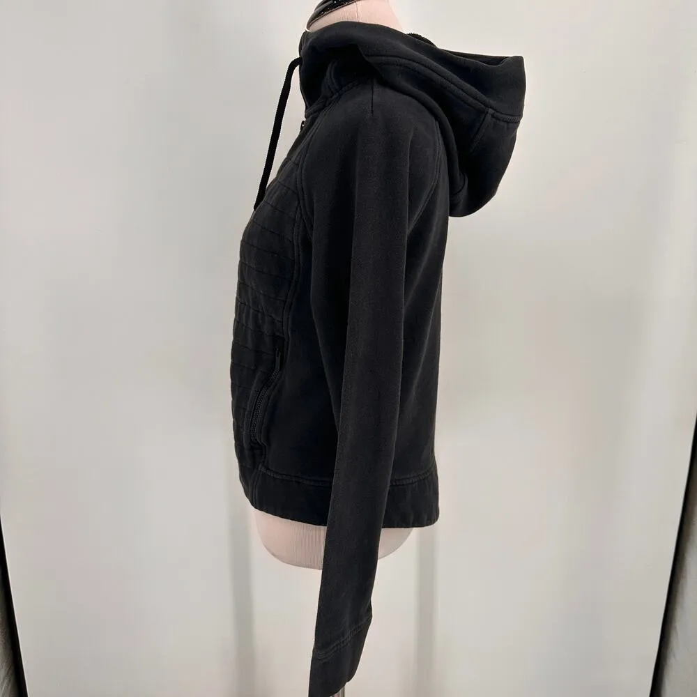 Lululemon Black Fleece Be True Quilted Hoodie Zip Up Jacket Size 4 - Image 4