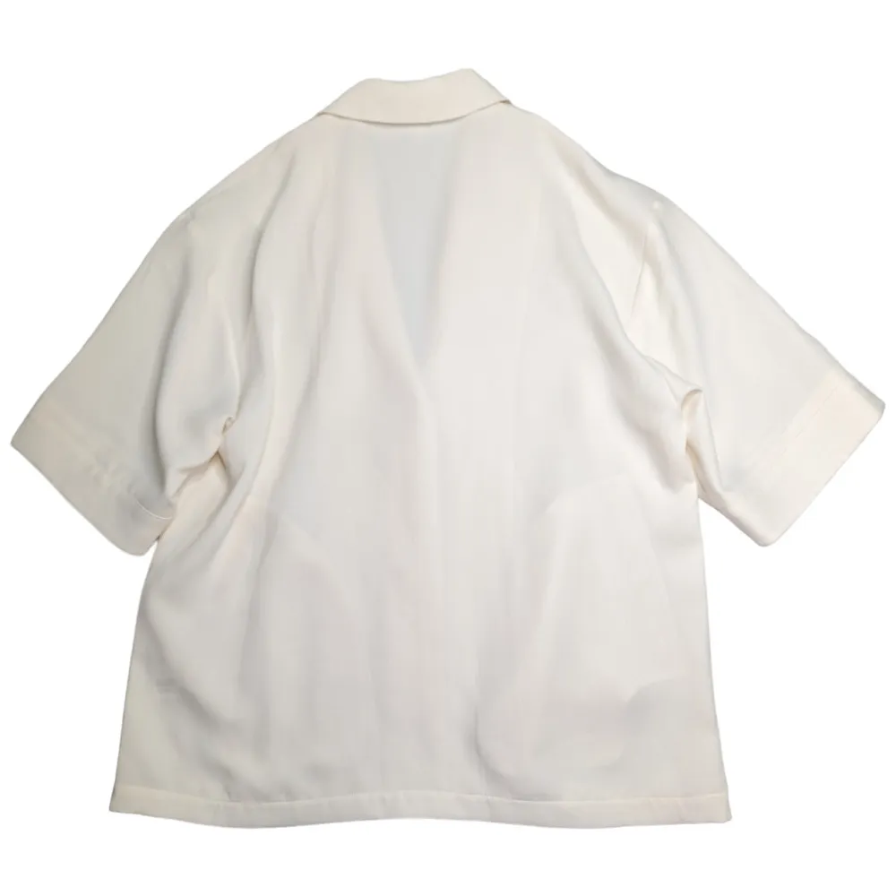 Moussy Ivory H/S Single Short Sleeve Button Up Boxy Collared Blazer Jacket OS L Size L - Image 2