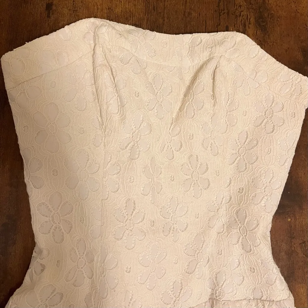 Lilly Pulitzer Strapless Cream Dress - Image 3