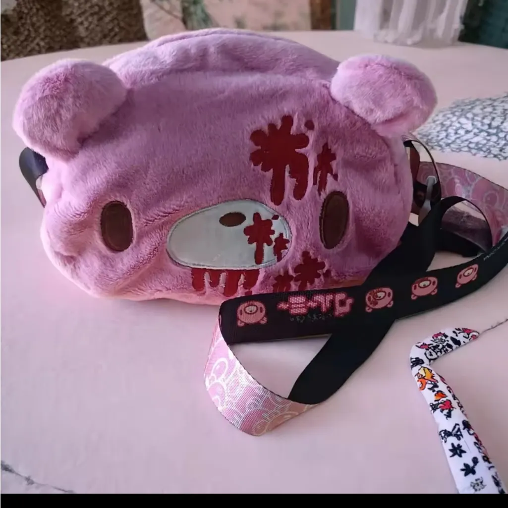Gloomy Bear plush crossbody bag: Pink, cute - Image 5