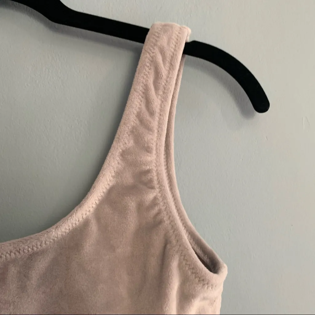Twiin Alex Velour Bikini Top Scoop Neck Crop Top NWT Size XS - Image 5