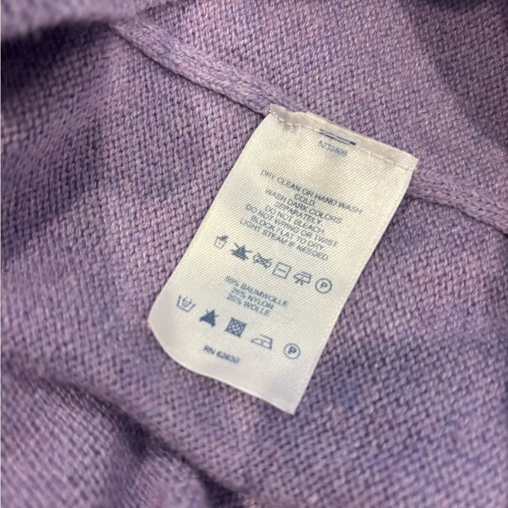 Lands End Wool Blend Sweater Womens S 6-8 Regular Fit Turtleneck Pullover - Image 6