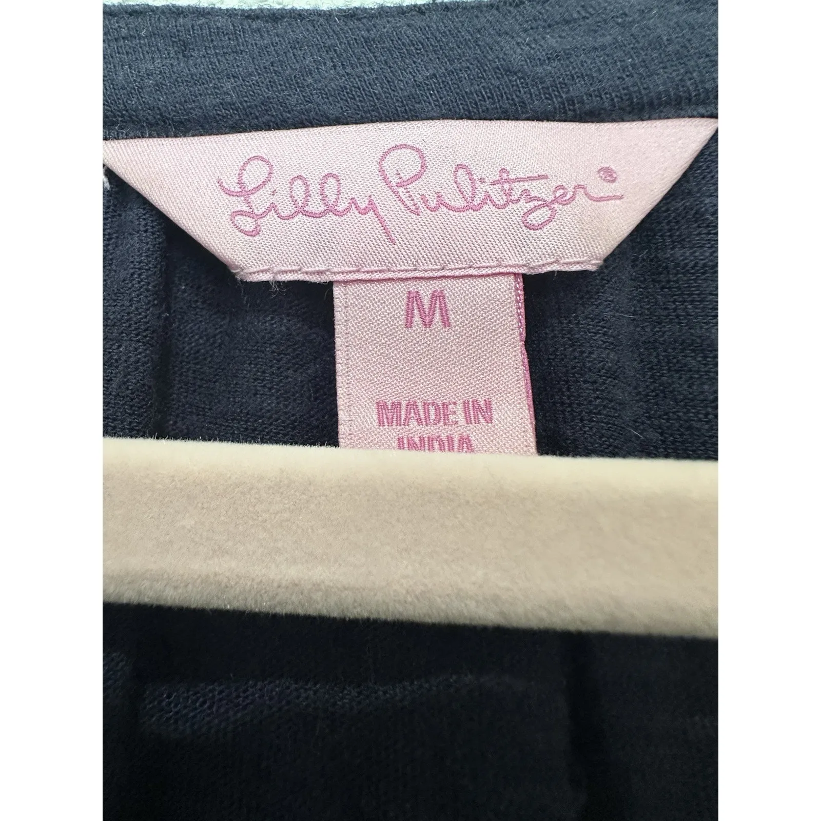 Lilly Pulitzer Size M Del Lago Tunic Navy Dress Tassel Ties Bell Sleeve Beach - Image 7