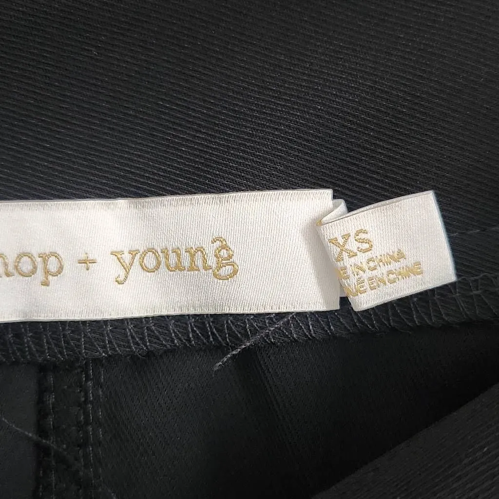 Bishop + Young Black Cargo Mini Wrap Skirt NWT Size XS Mini Black Military Skirt - Image 6