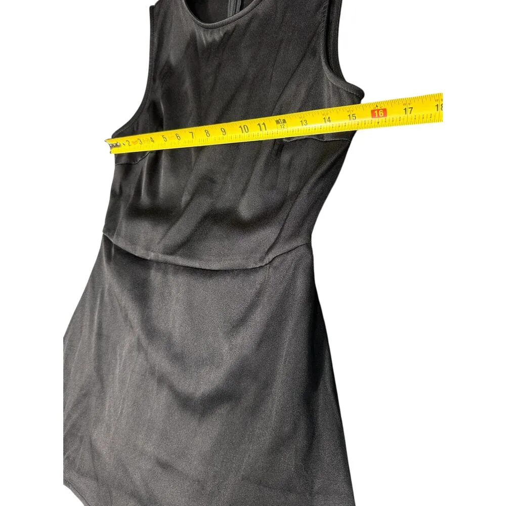 RIHOAS Black Sleeveless Dress with White Pleated Hem Size Small NWT - Image 5