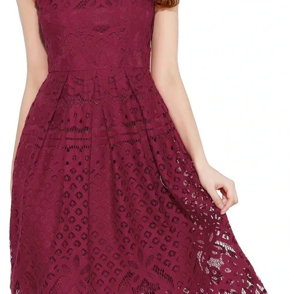 VEIISAR Womens Fashion Sleeveless Lace Fit Elegant Cocktail Party Dress size L Red Size L - Image 6