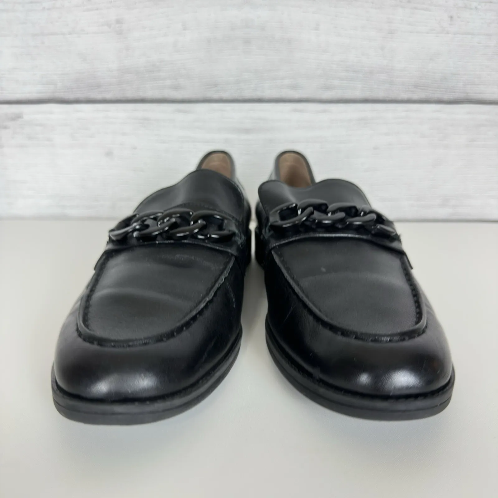 Cole Haan Stassi Chain Slip On Loafers Womens Sz 10.5B Black Flats Casual W27246 - Image 4