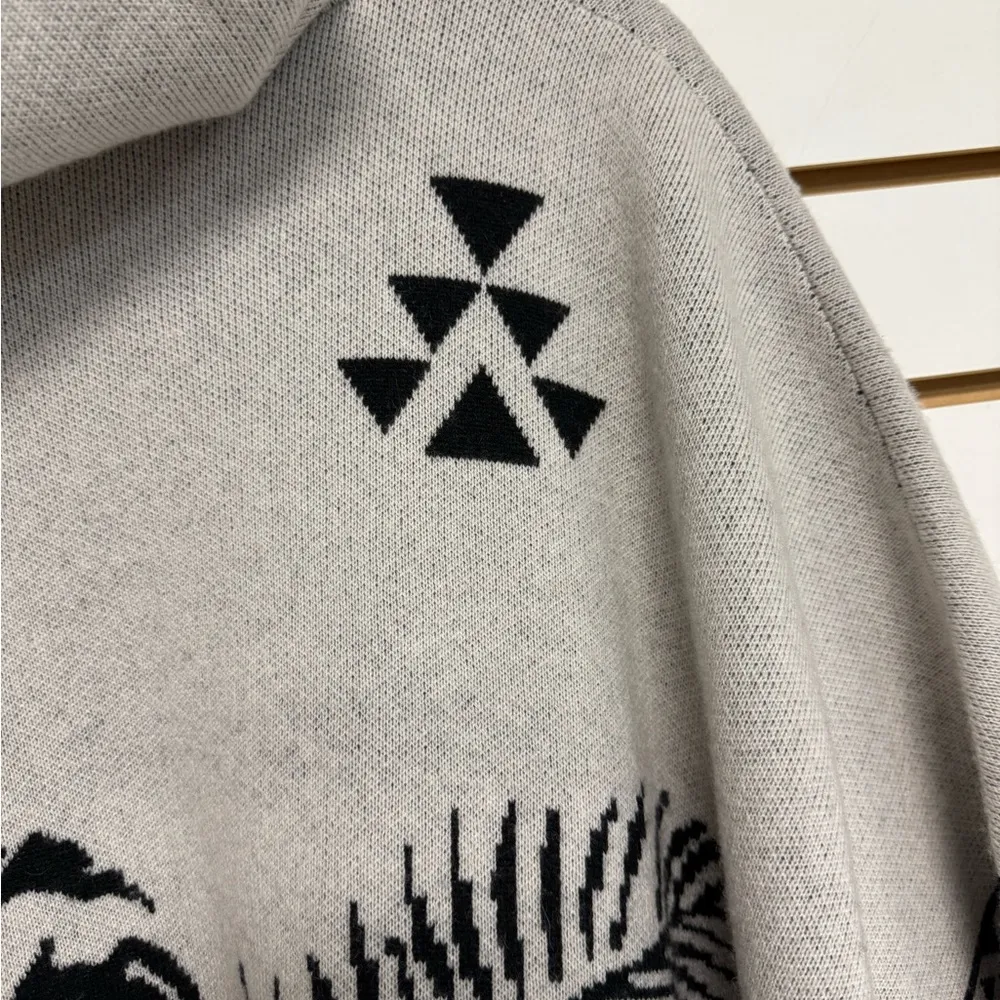 Johnny Was Le Tigre Womens Poncho Cape Hooded Wool Cashmere Tiger One Size - Image 8